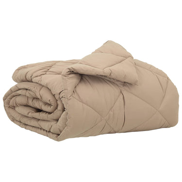 Vidaxl zomer dekbed taupe 200 x 155 cm microfiber