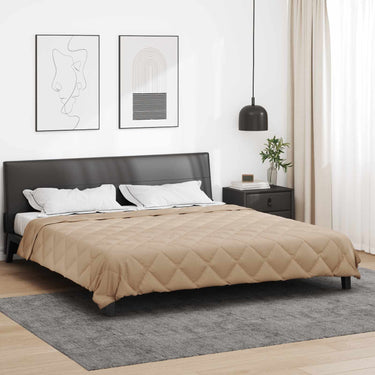 Vidaxl zomer dekbed taupe 240 x 200 cm microfiber