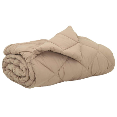 Vidaxl zomer dekbed taupe 240 x 200 cm microfiber