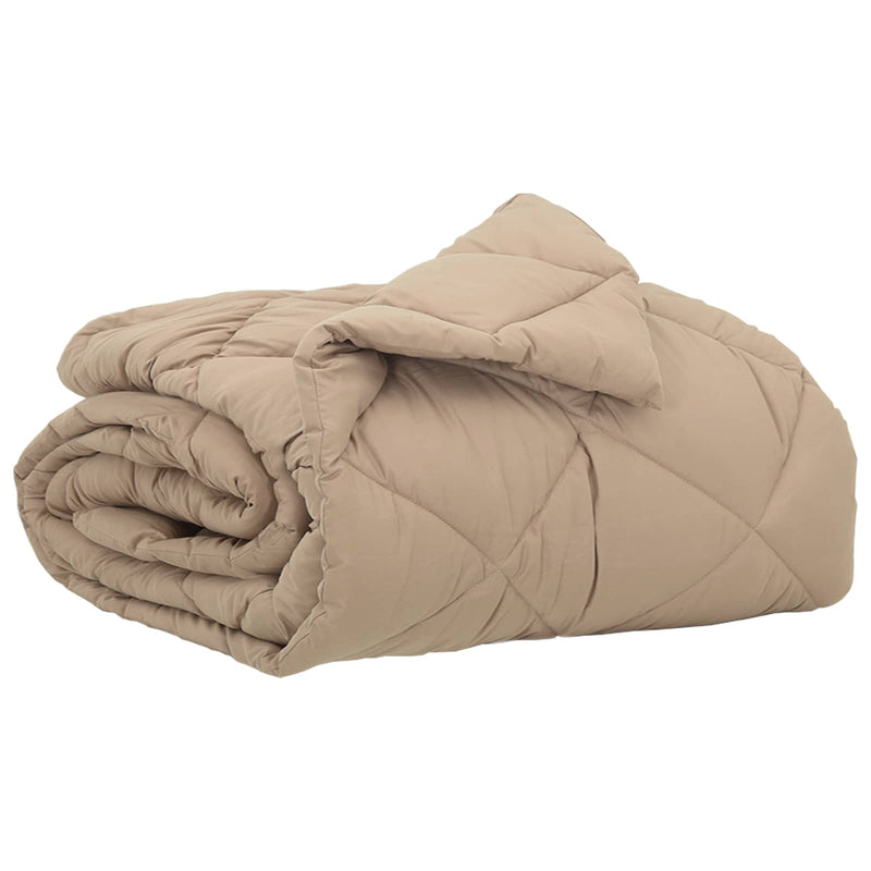Load image into Gallery viewer, Vidaxl zomer dekbed taupe 220 x 155 cm microfiber

