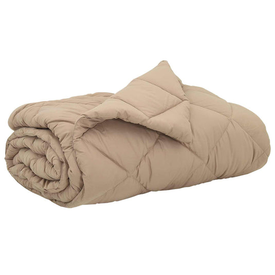 Vidaxl zomer dekbed taupe 220 x 240 cm microfiber