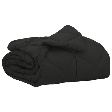 Vidaxl zomer dekbed zwart 220 x 140 cm microfiber