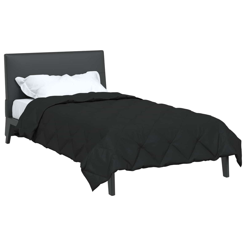 Load image into Gallery viewer, Vidaxl zomer dekbed zwart 220 x 140 cm microfiber
