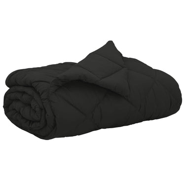 Vidaxl zomer dekbed zwart 220 x 200 cm microfiber
