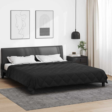 Vidaxl zomer dekbed zwart 240 x 260 cm microfiber