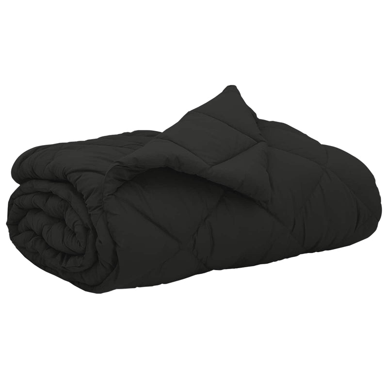 Load image into Gallery viewer, Vidaxl zomer dekbed zwart 240 x 260 cm microfiber

