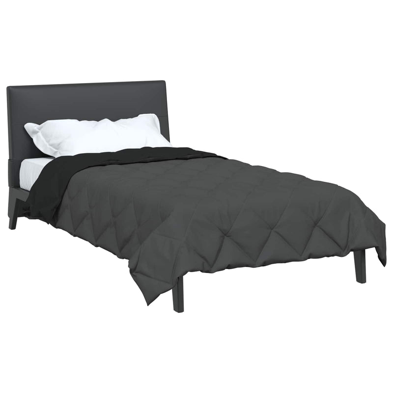 Load image into Gallery viewer, Vidaxl zomer dekbed zwart en anthraciet 200 x 135 cm microfiber
