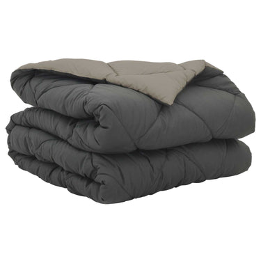 Vidaxl zomer dekbed lichtgrijs en antraciet 220 x 155 cm microfiber