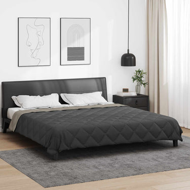 Vidaxl zomer dekbed lichtgrijs en antraciet 220 x 200 cm microfiber
