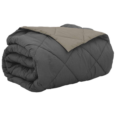 Vidaxl zomer dekbed lichtgrijs en antraciet 220 x 200 cm microfiber