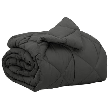 Vidaxl vol jaar dekbed antraciet 220 x 135 cm microfiber