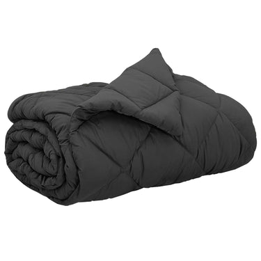 Vidaxl vol jaar dekbed antraciet 240 x 260 cm microfiber