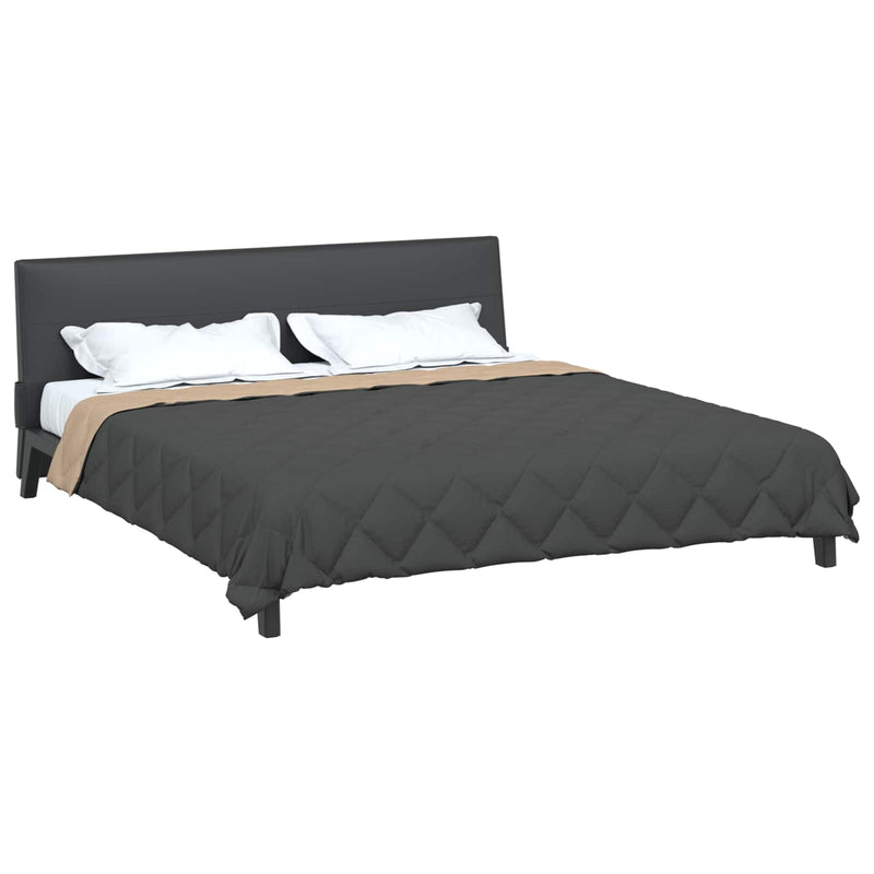 Load image into Gallery viewer, Vidaxl vol jaar dekbed antraciet en taupe 200 x 200 cm microfiber
