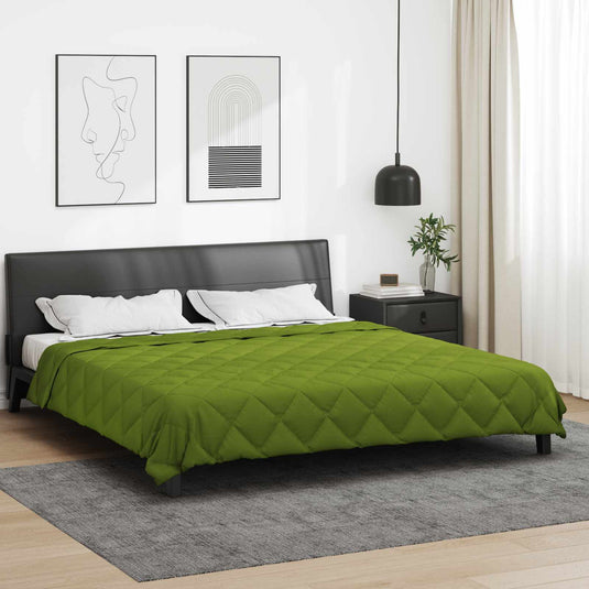 Vidaxl vol jaar dekbed groen 240 x 260 cm microfiber