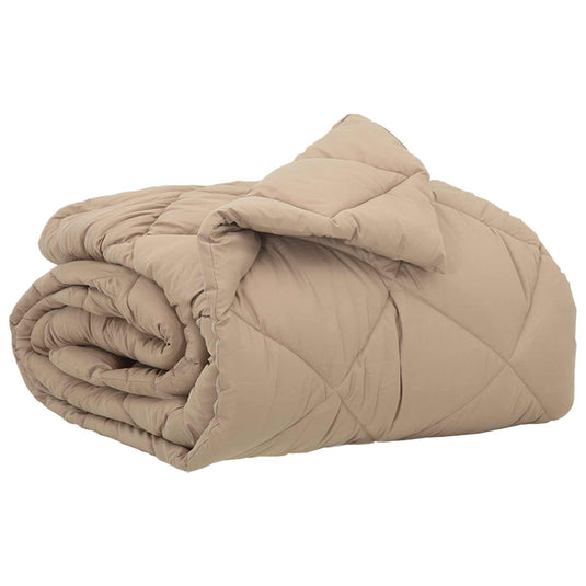 Vidaxl vol jaar dekbed taupe 200 x 135 cm microfiber