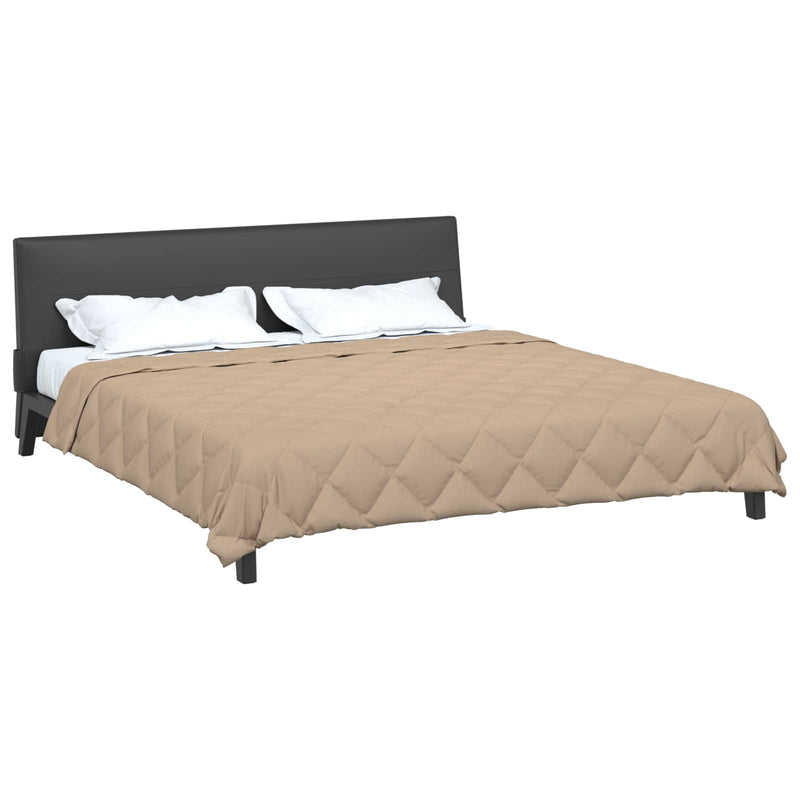 Load image into Gallery viewer, Vidaxl vol jaar dekbed taupe 200 x 200 cm microfiber

