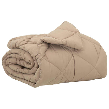 Vidaxl vol jaar dekbed taupe 220 x 135 cm microfiber