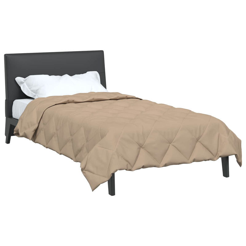 Load image into Gallery viewer, Vidaxl vol jaar dekbed taupe 220 x 155 cm microfiber
