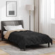 Vidaxl vol jaar dekbed zwart en taupe 200 x 135 cm microfiber