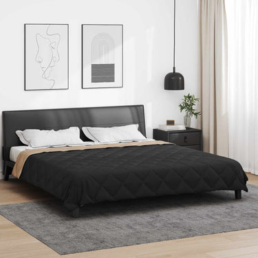 Vidaxl vol jaar dekbed zwart en taupe 220 x 240 cm microfiber