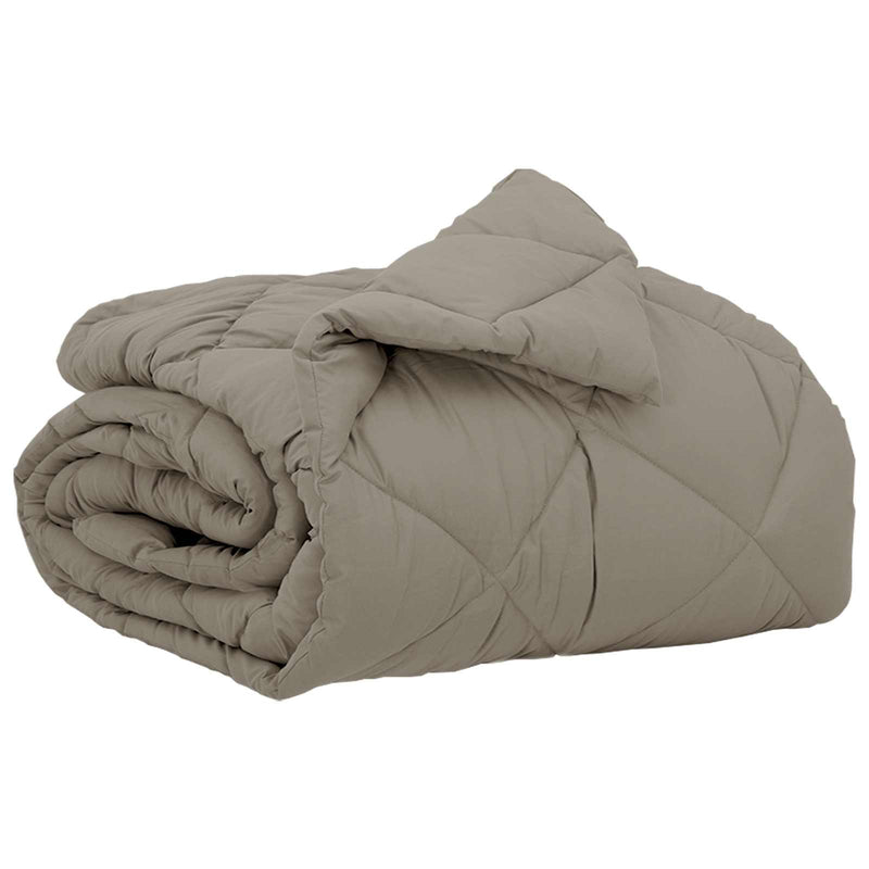Load image into Gallery viewer, Vidaxl vol jaar dekbed lichtgrijs 220 x 135 cm microfiber
