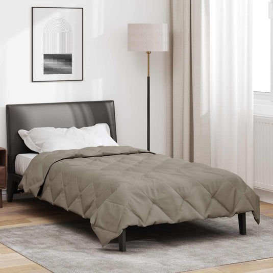 Vidaxl vol jaar dekbed lichtgrijs 220 x 140 cm microfiber