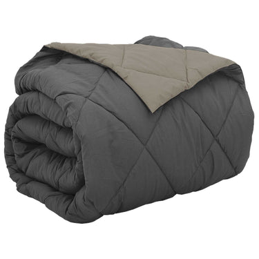Vidaxl vol jaar dekbed lichtgrijs en antraciet 240 x 200 cm microfiber