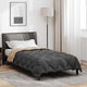 Vidaxl winter dekbed antraciet en taupe 220 x 140 cm microfiber