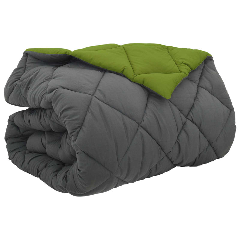 Load image into Gallery viewer, Vidaxl winter dekbed groen en antraciet 200 x 200 cm microfiber
