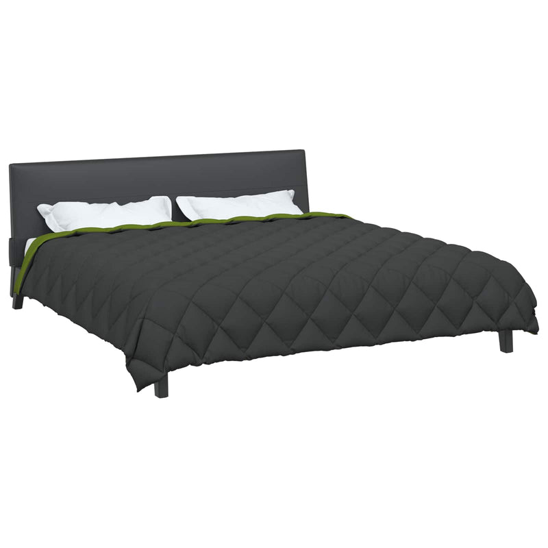 Load image into Gallery viewer, Vidaxl winter dekbed groen en antraciet 220 x 260 cm microfiber

