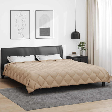 Vidaxl winter dekbed taupe 240 x 260 cm microfiber