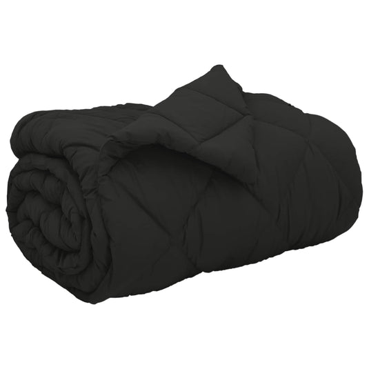 Vidaxl winter dekbed zwart 200 x 135 cm microfiber