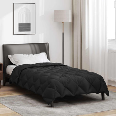 Vidaxl winter dekbed zwart 200 x 140 cm microfiber
