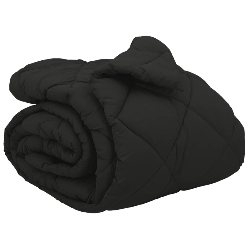 Load image into Gallery viewer, Vidaxl winter dekbed zwart 220 x 240 cm microfiber
