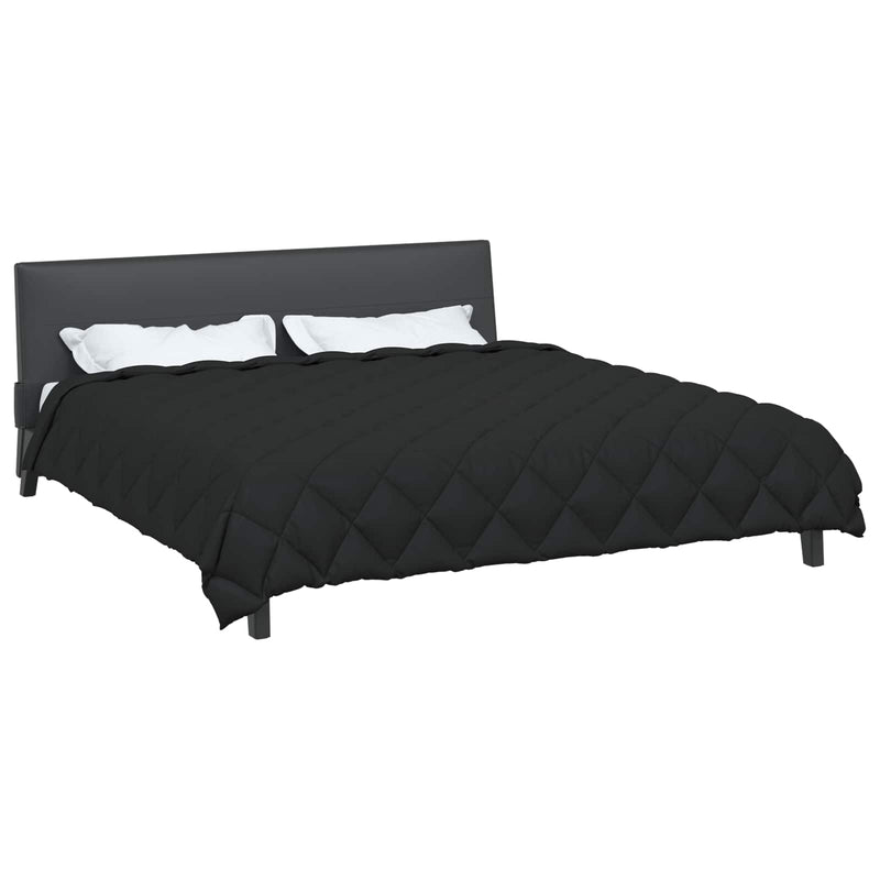 Load image into Gallery viewer, Vidaxl winter dekbed zwart 220 x 260 cm microfiber
