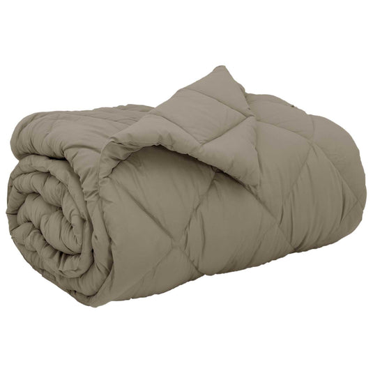 Vidaxl winter dekbed lichtgrijs 200 x 135 cm microfiber