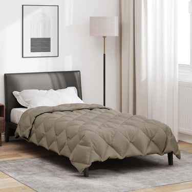 Vidaxl winter dekbed lichtgrijs 200 x 140 cm microfiber