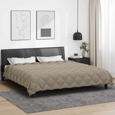 Vidaxl winter dekbed lichtgrijs 240 x 200 cm microfiber