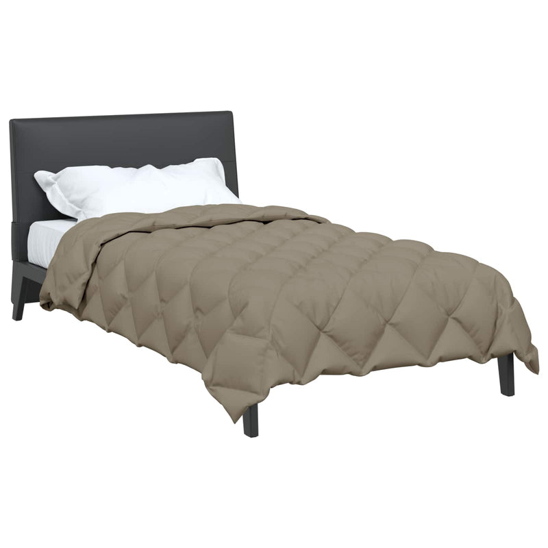 Load image into Gallery viewer, Vidaxl winter dekbed lichtgrijs 220 x 140 cm microfiber
