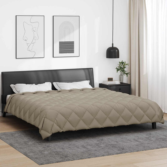 Vidaxl winter dekbed lichtgrijs 240 x 260 cm microfiber