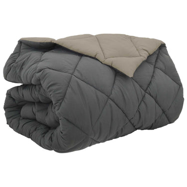 Vidaxl winter dekbed lichtgrijs en antraciet 220 x 240 cm microfiber