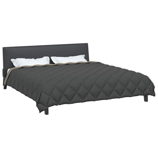 Vidaxl winter dekbed lichtgrijs en antraciet 240 x 260 cm microfiber