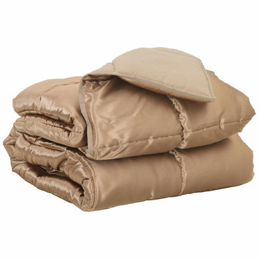 Vidaxl vol jaar dekbed goud 220 x 200 cm satijn en microfiber