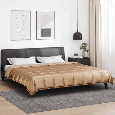 Vidaxl vol jaar dekbed goud 220 x 260 cm satijn en microfiber