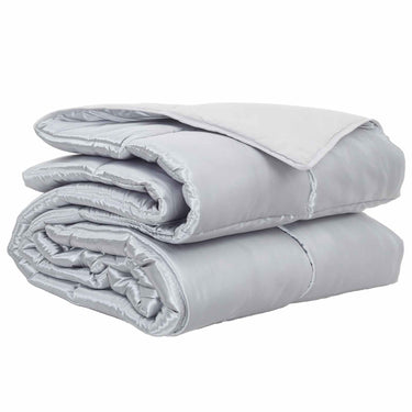 Vidaxl vol jaar dekbed zilver 220 x 240 cm satijn en microfiber
