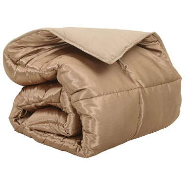 Vidaxl winter dekbed goud 220 x 135 cm satijn en microfiber