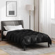Vidaxl winter dekbed zwart 200 x 155 cm satijn en microfiber