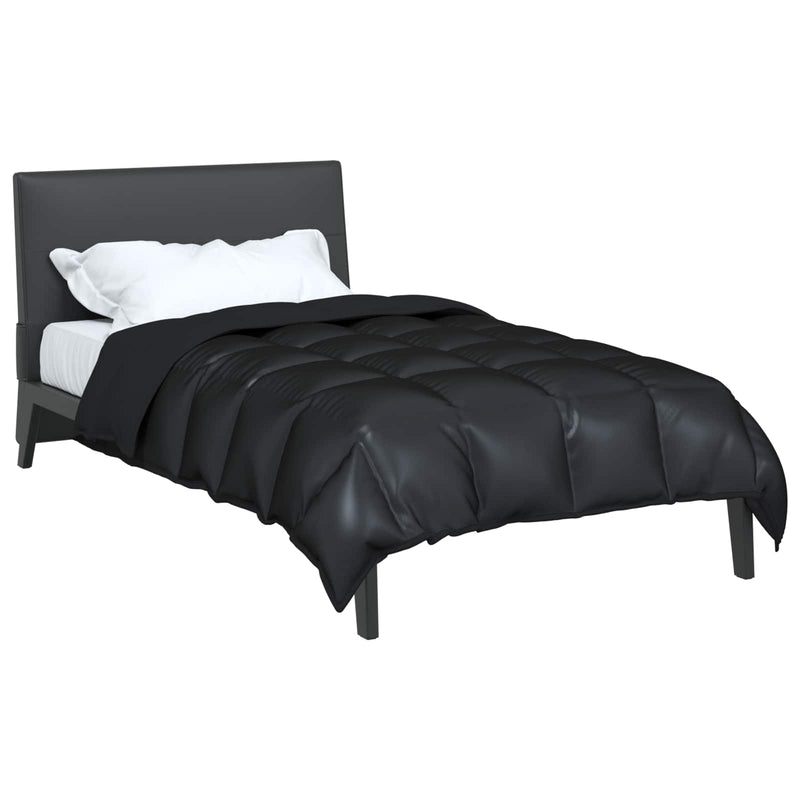 Load image into Gallery viewer, Vidaxl winter dekbed zwart 200 x 155 cm satijn en microfiber
