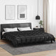 Vidaxl winter dekbed zwart 240 x 200 cm satijn en microfiber