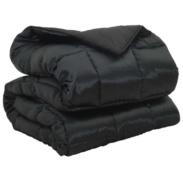 Vidaxl winter dekbed zwart 240 x 260 cm satijn en microfiber